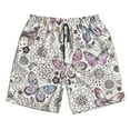 thumbnail image 4 of Bixox Men's Vintage Butterflies printing Casual Classic Fit Short Summer Beach Shorts, 4 of 6