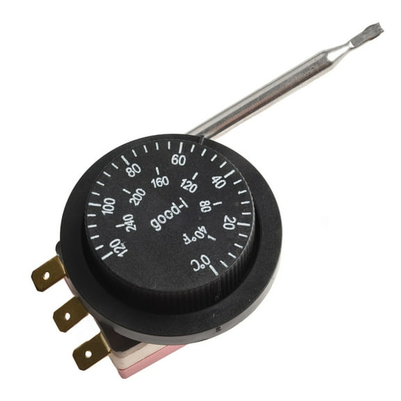 Built-in Temperature Controller Thermostat With Remote Sensor Knob Control System 0-120°C Metal PVC For Air Conditioning Ventilation Units