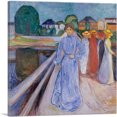 thumbnail image 1 of ARTCANVAS Women on the Bridge 1902 Canvas Art Print by Edvard Munch - Size: 12" x 12" (0.75" Deep), 1 of 9
