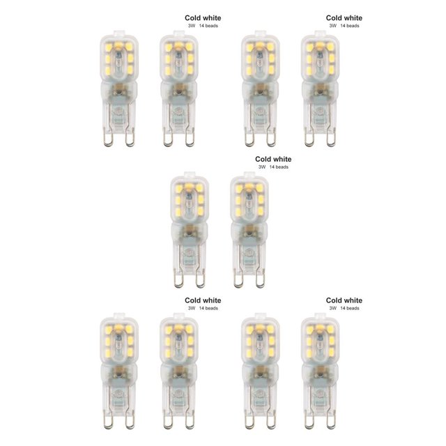 Kearding 2 piezas LED maíz luz G9 lámpara regulable ahorro de energía cálido blanco frío noche bombillas baño reemplazable herramientas Tipo 4 5Conjunto