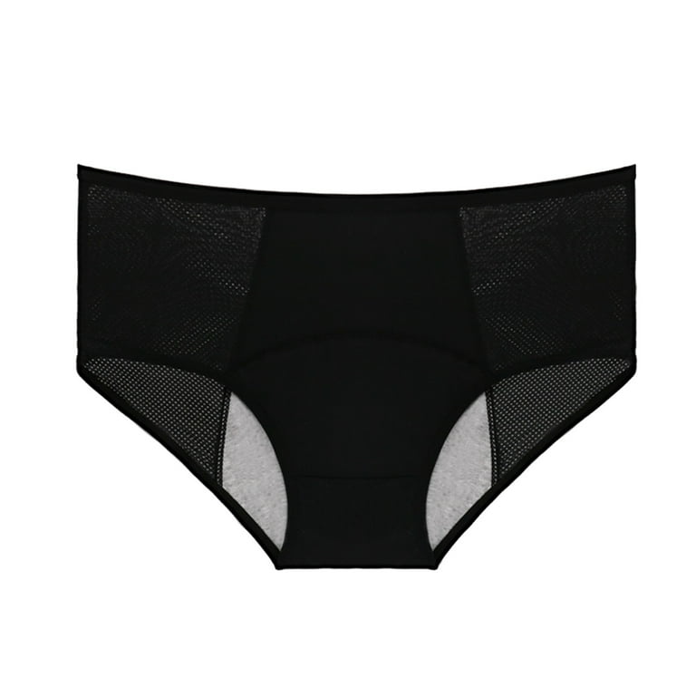 adviicd Thinx Period Panties for Teens Women's Contrast Lace Cutout Panty  Bow Front Underwear Briefs Panties Black Large 