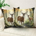 thumbnail image 4 of DaShan Cute Deer Pillow Cover 18x18 Set of 2,Wild Animal Decorative Pillow Cases Couch Cushion for Bedroom Home Decor, 4 of 5