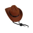 thumbnail image 1 of CAIROYAR Sombrero de vaquero ajustable para mascotas, para perros y gatos, sombrero de vaquero para cachorros, disfraz para mascotas, NUEVO, 1 of 7