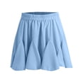 thumbnail image 2 of XUNKUSGA Skirts for Women Patchwork Pleated Bodycon Mini Skirt High Waisted Cute Dressy Trendy Skirt Solid Color Athletic Yoga Tennis Skirt Light Blue, 2 of 2