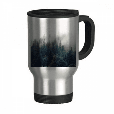

Fog Forestry Science Nature Scenery Travel Mug Flip Lid Stainless Steel Cup Car Tumbler Thermos