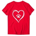 thumbnail image 5 of The Summer I Turned Pretty GaThRRgYP Summer Tops for Womens,Fashion Women's Short Sleeve Casual Leopard Printed Loose T-shirt Tops Red S, 5 of 7