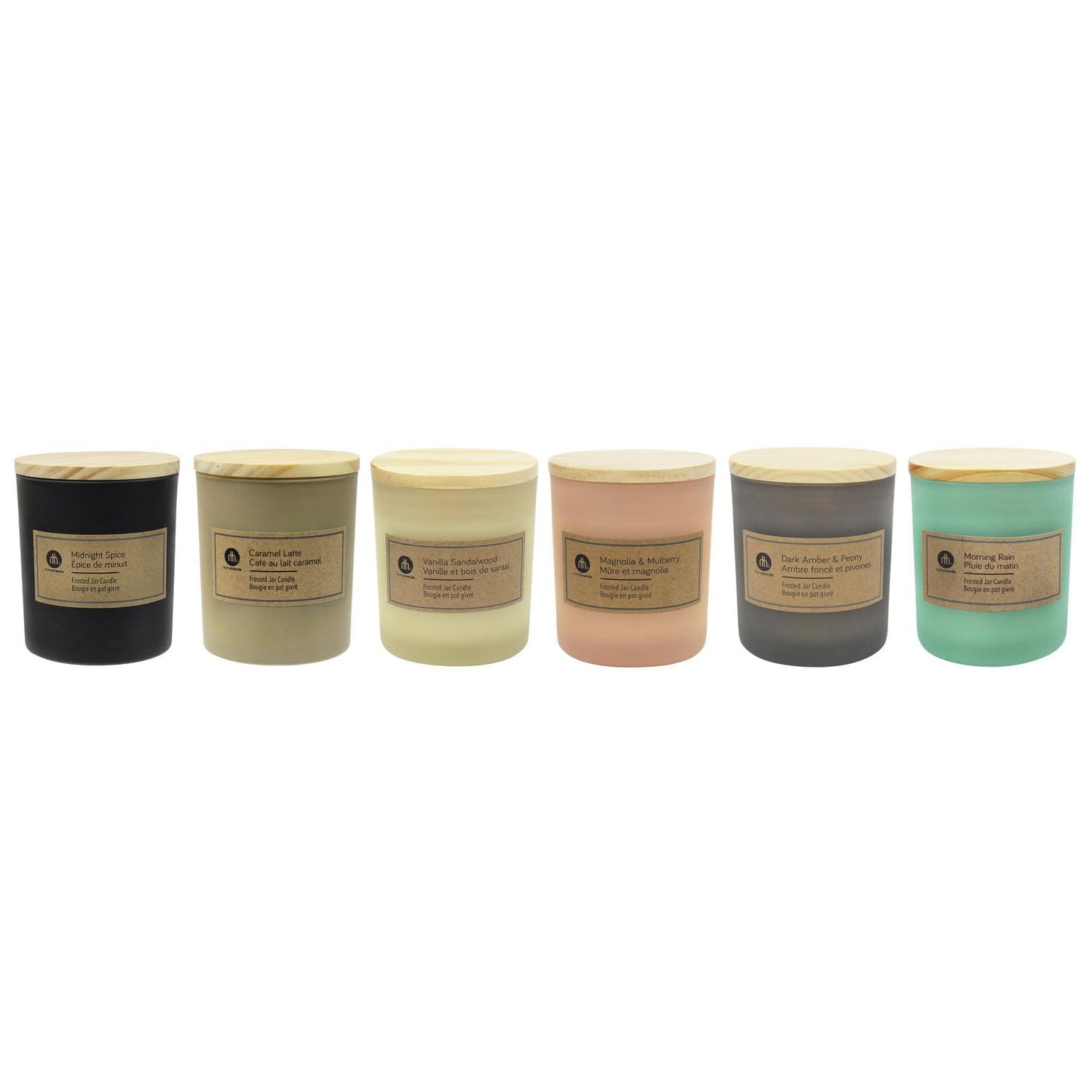 Hometrends 7.5oz Morning Rain Scented Frosted Jar Candle