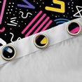 thumbnail image 4 of Feelyou Memphis Black Out Curtains, Cycle Square Abstract Curtains Pack of 2 (42x63 Each), 4 of 6