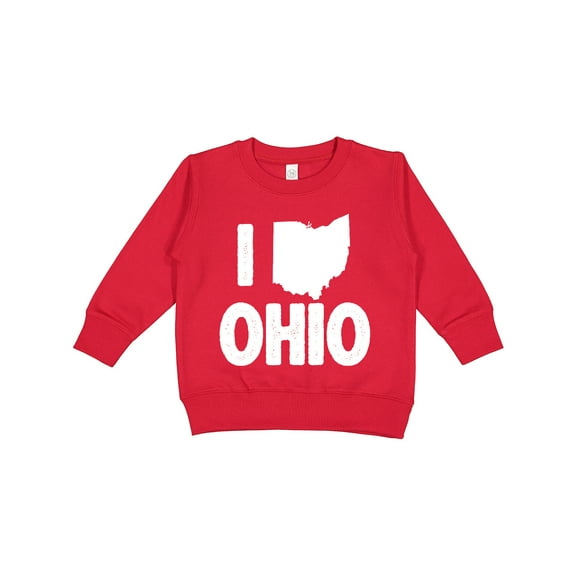 Inktastic I Love Ohio with State Silhouette Toddler Sweatshirt