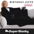 thumbnail image 2 of Manta portátil Super Blanky para hombre y mujer, color negro, 2 of 8