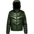 thumbnail image 3 of Iceglad Men's Packable Insulated Warm Hooded Puffer Long Sleeve Down Jacket Winter Coat, Green-Xl, 3 of 10