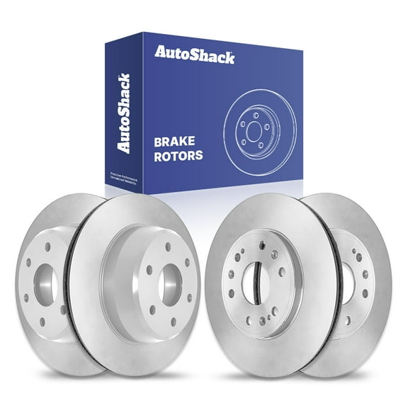 AutoShack Front Vented & Rear Vented Brake Rotors 4-PC Set Replacement for 2009-2014 Chevrolet Express 1500 2009-2014 GMC Savana 1500 2005-2006 GMC Sierra 1500