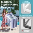 thumbnail image 5 of Coast Modern Pool Towel Rack – 5 Beach Towel PVC Drying Rack for Outdoor & Indoor Use, 5 of 7