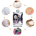 thumbnail image 6 of Yayeee 4 Pack Qtip Holder Bathroom Cotton Swab Canister with Lid Clear Dispenser Set, White Skeleton, 6 of 6