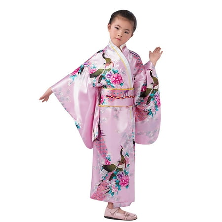 

ZMHEGW Baby Pajamas Japanese Traditional Dress Kimono Robe Yukata Kimono Anime Robe Outfits Boy Pajamas