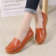 thumbnail image 5 of ZTTD Slip On Women Comfort Walking Flat Loafers Casual Shoes Driving Loafers Walking Shoes for Women Orange, 5 of 6