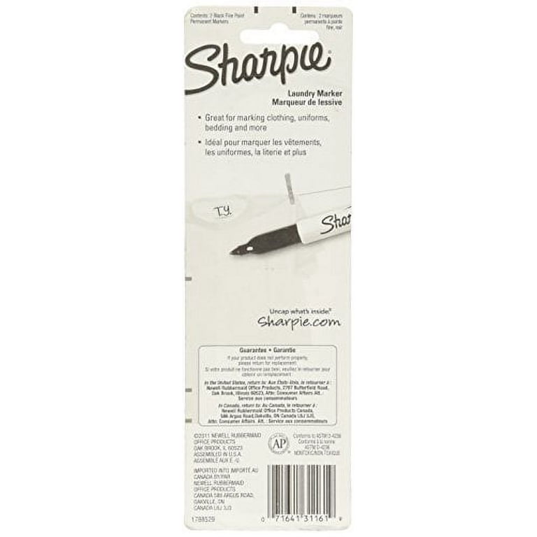 Sharpie Rub a Dub BLACK Fabric Marker Laundry (NO iron on personlised  labels)