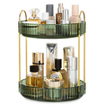 thumbnail image 1 of 360° Rotating Makeup Organizer, Bathroom Make Up Spinning Holder Rack, Large Capacity Cosmetics Storage Vanity Shelf Countertop, 1 of 7