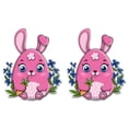 thumbnail image 1 of Easter Egg Plastic Ear Studs Resurrected Rabbit Earrings Stainless Steel Ear Pins Resin Ear Clips, 1 of 9