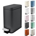 thumbnail image 1 of 5 Liter/1.3 Gallon Slim Small Trash Can with Lid Soft Close, Stainless Steel Garbage Can for Bathroom Bedroom Office, Rectangular Step Trash Bin with Removable, 1 of 7