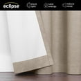 thumbnail image 4 of Eclipse 100% Blackout Curtain, Larissa Solid Grommet Curtain, 63 in Long x 50 in Wide, Textured, Sandstone, 4 of 10