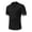 01 Black, variant on YueHuiYing Men's Casual Short-Sleeve Shirt Classic Button-Down Style Summer Golf T-Shirt with Collar Black M