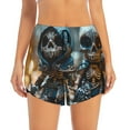 thumbnail image 2 of KLL Cute Skeletons Figurines Pattern Shorts Women,Athletic Shorts High Waisted Running Shorts Pocket Sporty Short Gym Elastic Workout Shorts-Medium, 2 of 7