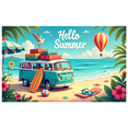thumbnail image 3 of Colorful Design Summer Beach Banner Decorative Travel Theme Seaside Background for Vacation Party Outdoor Event Kids Celebration, 3 of 7