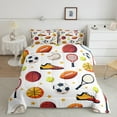 thumbnail image 1 of Erosebridal Cartoon Basketball Bedding King Comforter Set, Balls Lover Down Comforter, Sports Player Decor, Reversible 3pcs, 1 of 7