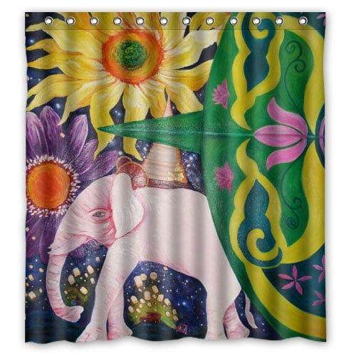 ABPHQTO Elefante Arte Cortina de ducha Cortina de ducha impermeable 160x180 cm