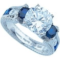thumbnail image 2 of Plutus Brands Svetlana Sterling Silver Cubic Zirconia Couture Engagement Ring, 2 of 3