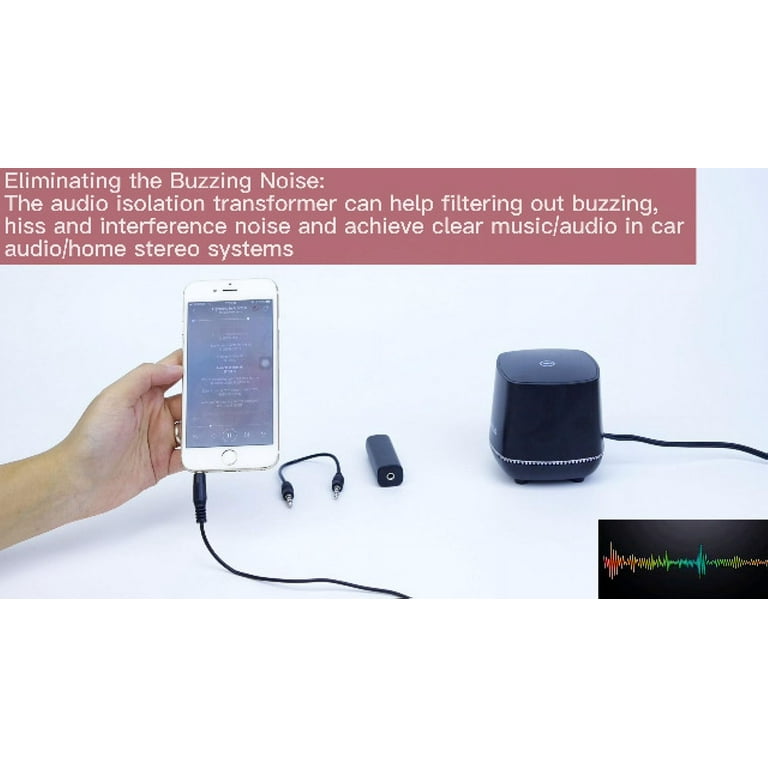 Isolateur De Bruit En Boucle De Terre De 3,5 Mm Pour Système Audio De Voiture Et Stéréo à La Maison Noir 1 Pièce