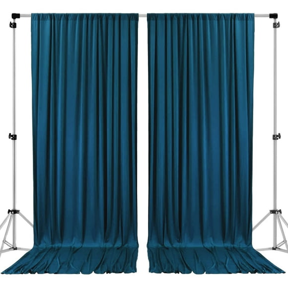Cortinas de poliéster con telón de fondo de 3 x 3 m, color verde azulado oscuro AK TRADING