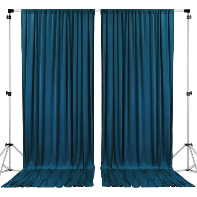 Cortinas de poliéster con telón de fondo de 3 x 3 m, color verde azulado oscuro AK TRADING