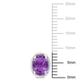 thumbnail image 6 of Everly Women's 1 3/8ct TGW Oval-Cut Amethyst Sterling Silver Solitaire Stud Earrings, 6 of 8