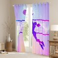 thumbnail image 3 of Manfei Volleyball Black Out Curtains,Sports Player Curtains Pack of 2 (42x63 Each),Pink Glitter Print Bedroom Curtains For Girl Boys,Microfiber Room Decoration, 3 of 6