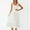 White, variant on Uaswgudfs ​Sleeveless Square Neck Casual Sundress - Summer Dresses for Women 2025 Midi Dress with Tie Straps & Tiered Ruffle Skirt​ White XL