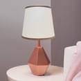 thumbnail image 3 of Lambs & Ivy Rose Gold Modern Hexagon Nursery Lamp with Shade & Bulb, 3 of 4