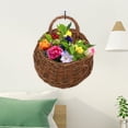 thumbnail image 6 of unbranded  2 Pcs Wall Hanging Rattan Flower Basket Decorative Storage Baskets Pot, 6 of 8