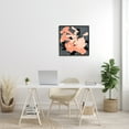 thumbnail image 2 of Stupell Industries Pink Pop Lilies over Dark Grey Neutral Branches Botanical & Floral Painting Black Framed Art Print Wall Art, 24 x 24, 2 of 8