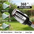 thumbnail image 3 of Pressure Washer, 2026 New Heavy Duty Hose Nozzle, 15X High Pressure, 360 °   Rotating with 3 Spray Modes, Universal 1/2" Hose, Tool-Free Install for Car Patio Garden Outdoor Cleaning (1psc), 3 of 7