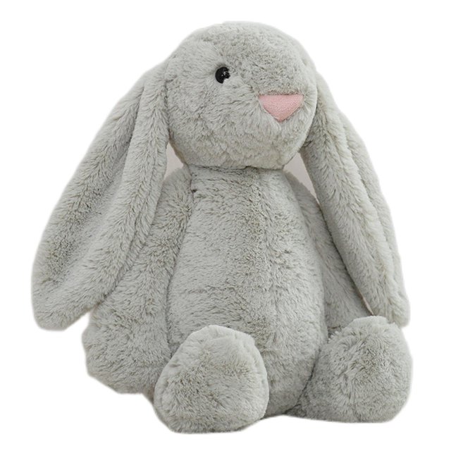 Juguetes de peluche de conejo de 12 pulgadas, rellenos suaves y de alta calidad, adecuados para bebés y niños pequeños regalos de Navidad blancos