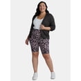 thumbnail image 3 of Terra & Sky Women’s Plus Size Bike Shorts, 10" Inseam, 2-Pack, Sizes 0X-4X, 3 of 7