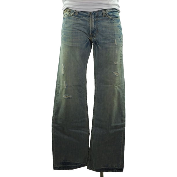 American Eagle Outfitters - Pantalones vaqueros de pierna recta para hombre, color azul, 28 W x 30 L