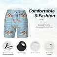 thumbnail image 3 of Lsque Octopus Pattern Swim Trunks- Bathing Suit Compression Liner - Beach Swim Shorts Swimwear - (S-3XL) - Stretch Quick Dry-Medium, 3 of 6