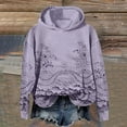 thumbnail image 2 of ZQUUVOU Women's Embroidery Hooded Sweatshirt Hollow Out Floral Lace Hooded Sweatshirt Long Sleeve Casual Tops White, 2 of 3