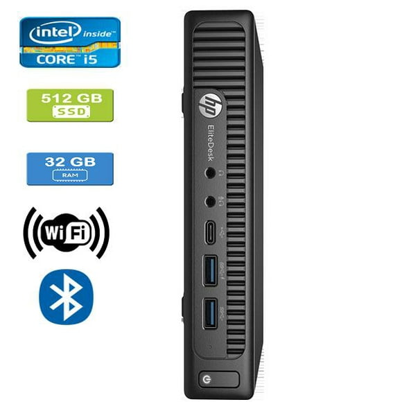 Refurbished: HP 800 G2 MINI Intel Core i5-6500T 2.50 GHz, 32GB, 512GB SSD, Win 10 Pro