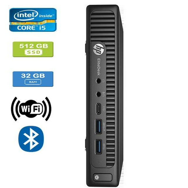 Refurbished: HP 800 G2 MINI Intel Core i5-6500T 2.50 GHz, 32GB, 512GB SSD, Win 10 Pro