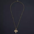 thumbnail image 2 of EOEMY Stainless Steel Pendant Necklace Lobster Clasp Tree Silver Gold 17.71" 1.5mm P85-Gold, 2 of 2