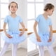 thumbnail image 4 of Niñas niños pequeños tutu leotardo ballet baile falda con cuello en v ropa de baile 130 azul SM SunniMix tutu leotardo para niña pequeña, 4 of 8